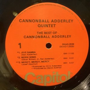 画像2: Cannonball Adderley Quintet / The Best Of Cannonball Adderley