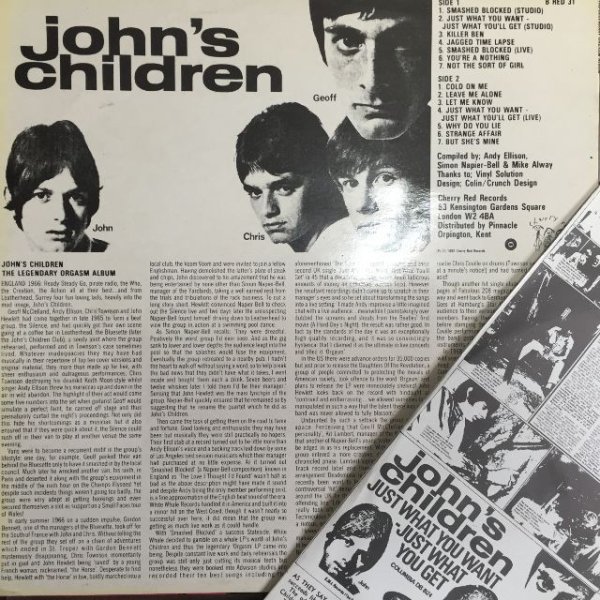 画像2: John's Children / The Legendary Orgasm Album (2)