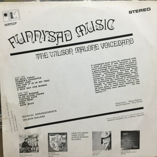 The Wilson Malone Voice Band / Funnysad Music - Sweet Nuthin' Records